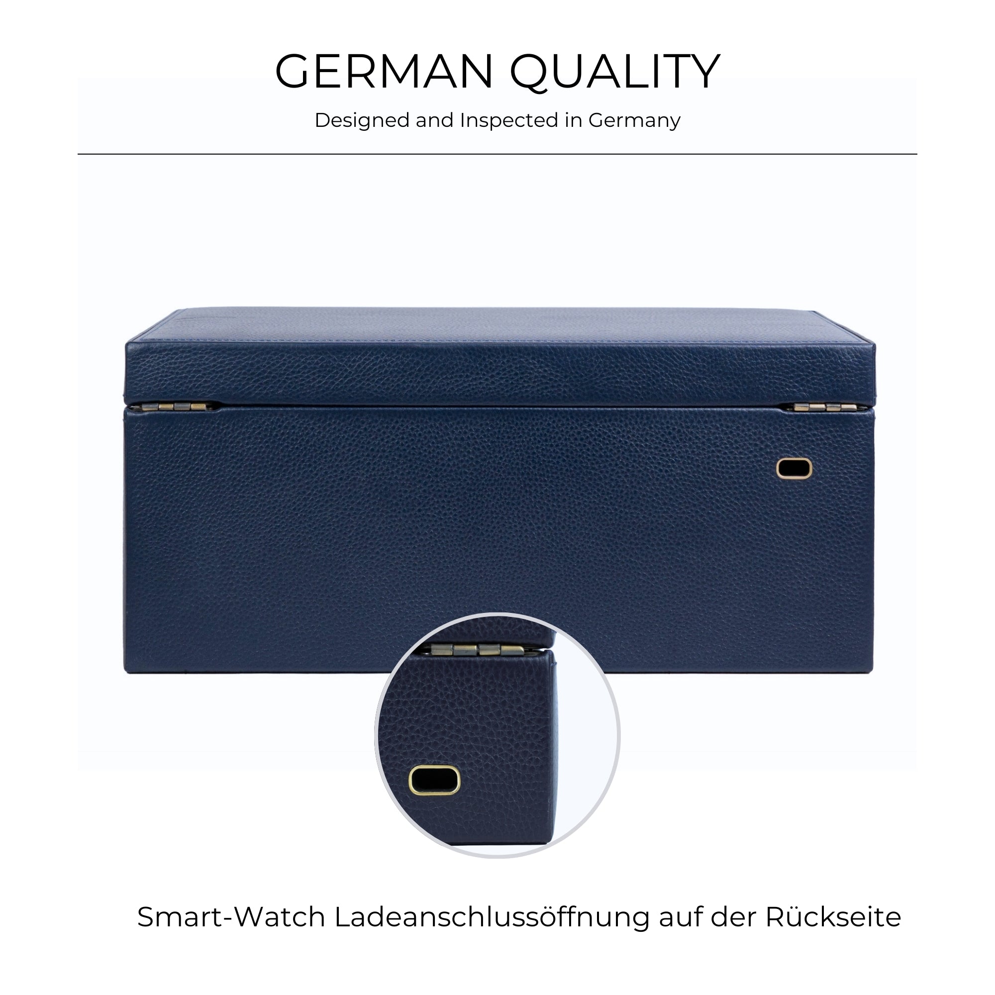 DYNASTY XXL Uhrenbox für 20 Uhren aus Leder