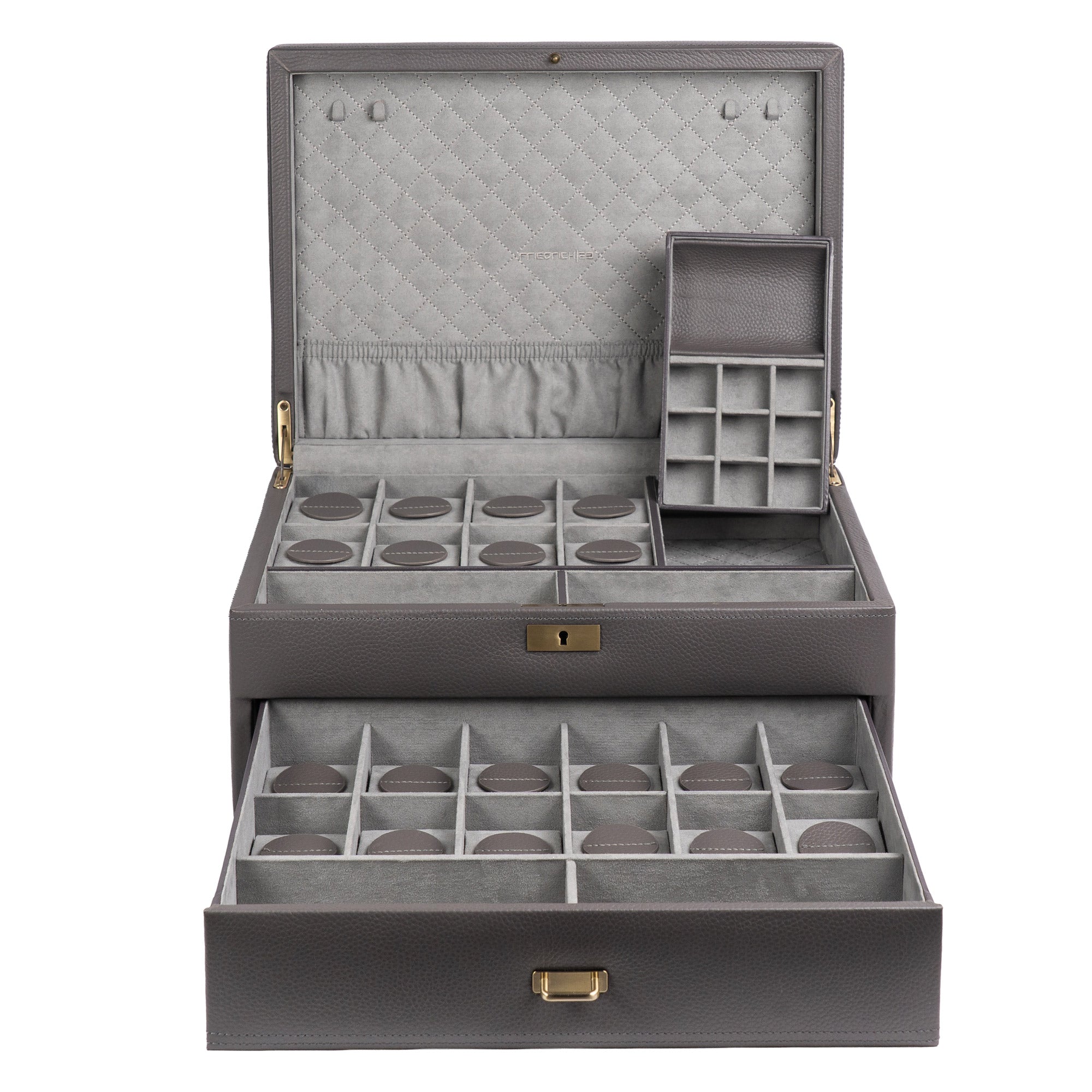 DYNASTY XXL Uhrenbox für 20 Uhren aus Leder