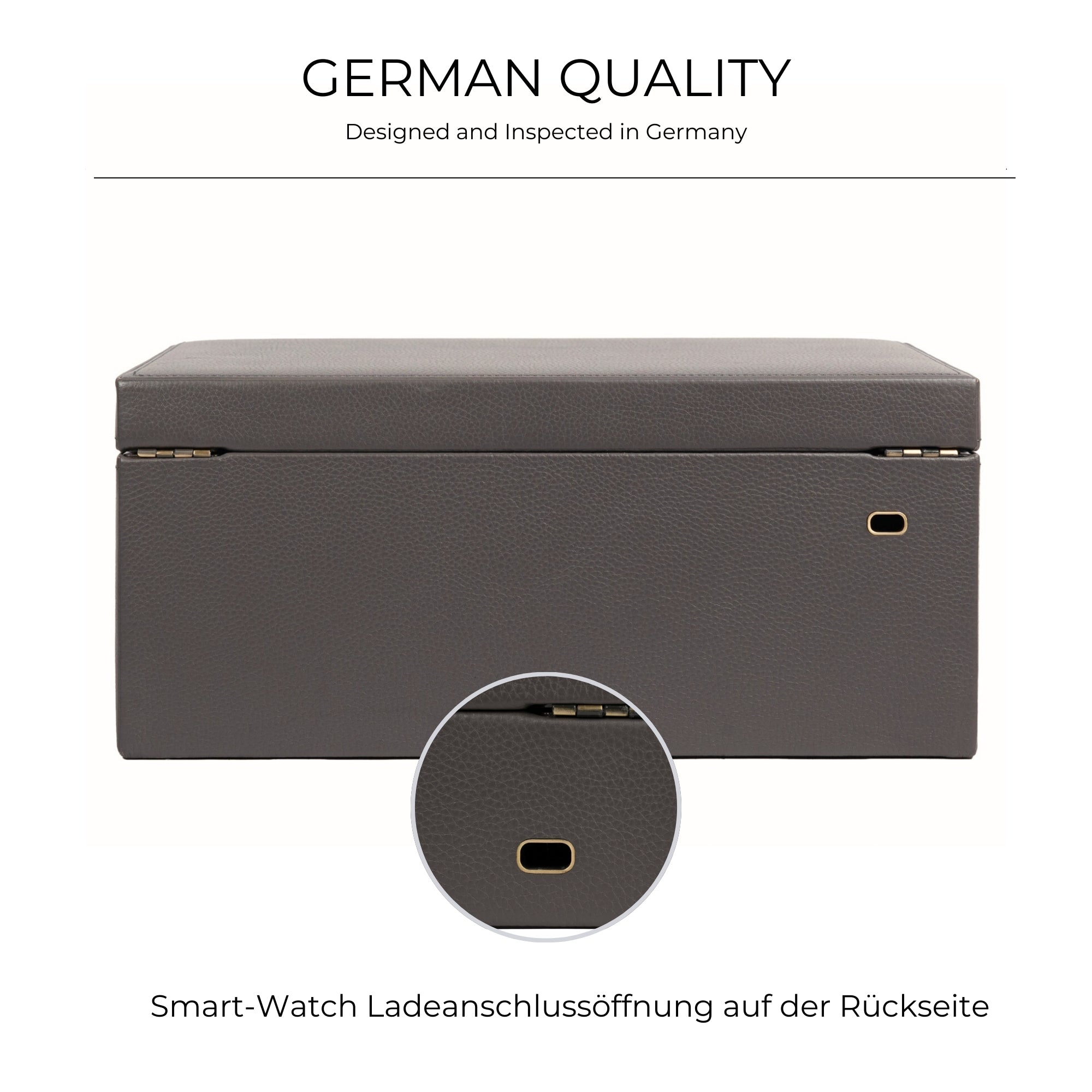 DYNASTY XXL Uhrenbox für 20 Uhren aus Leder