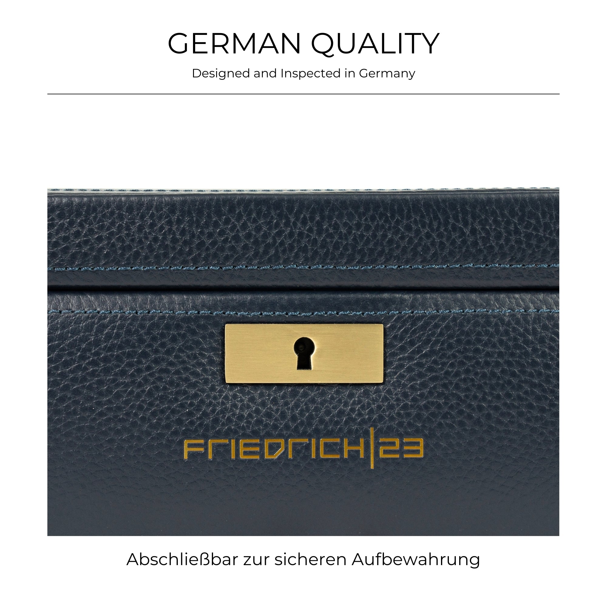 DYNASTY Uhrenbox für 8 Uhren aus Leder mit Glas