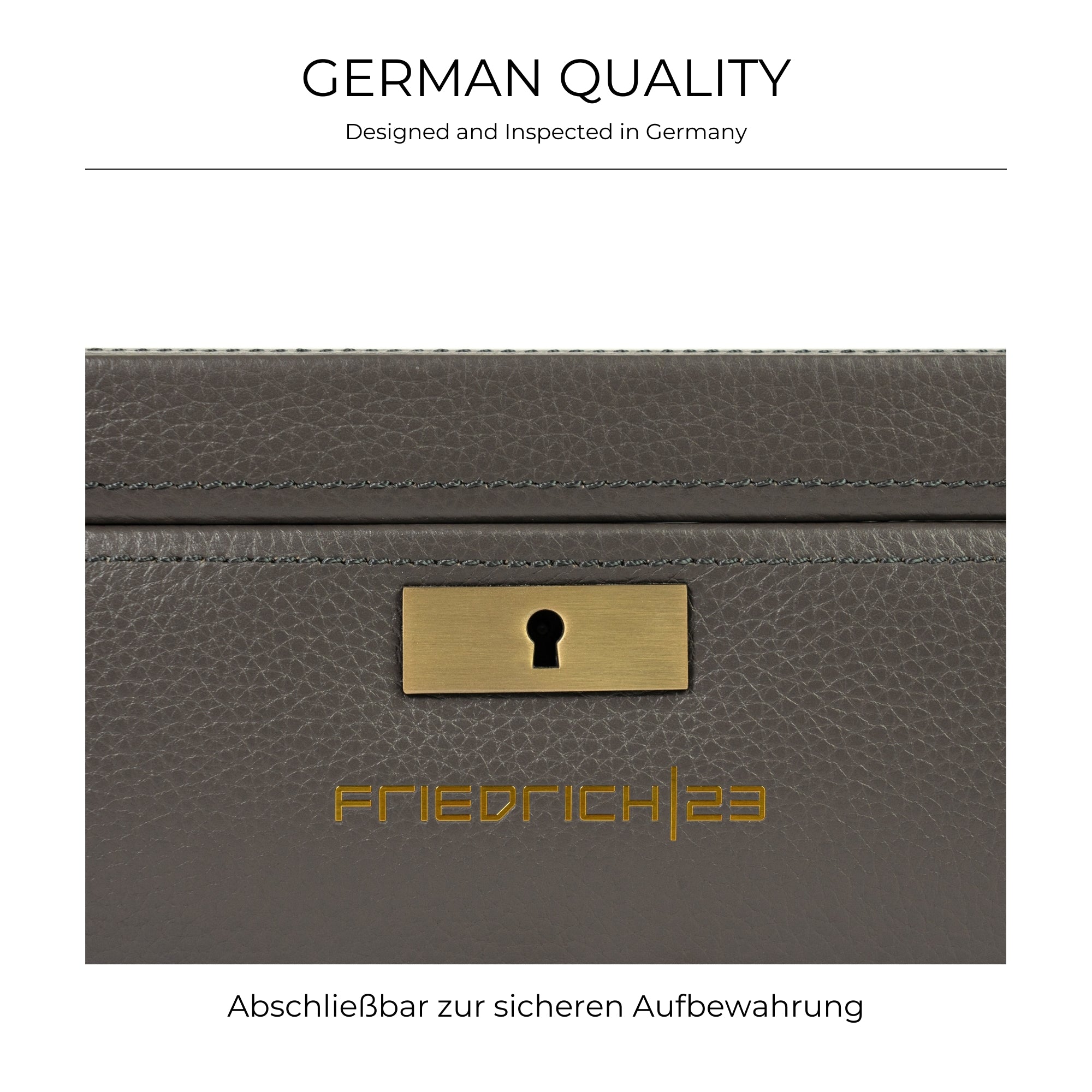 DYNASTY Uhrenbox für 8 Uhren aus Leder mit Glas