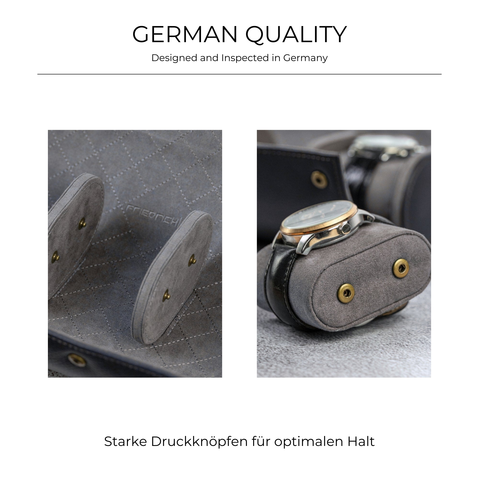 DYNASTY Uhrenrolle für 3 Uhren aus Leder