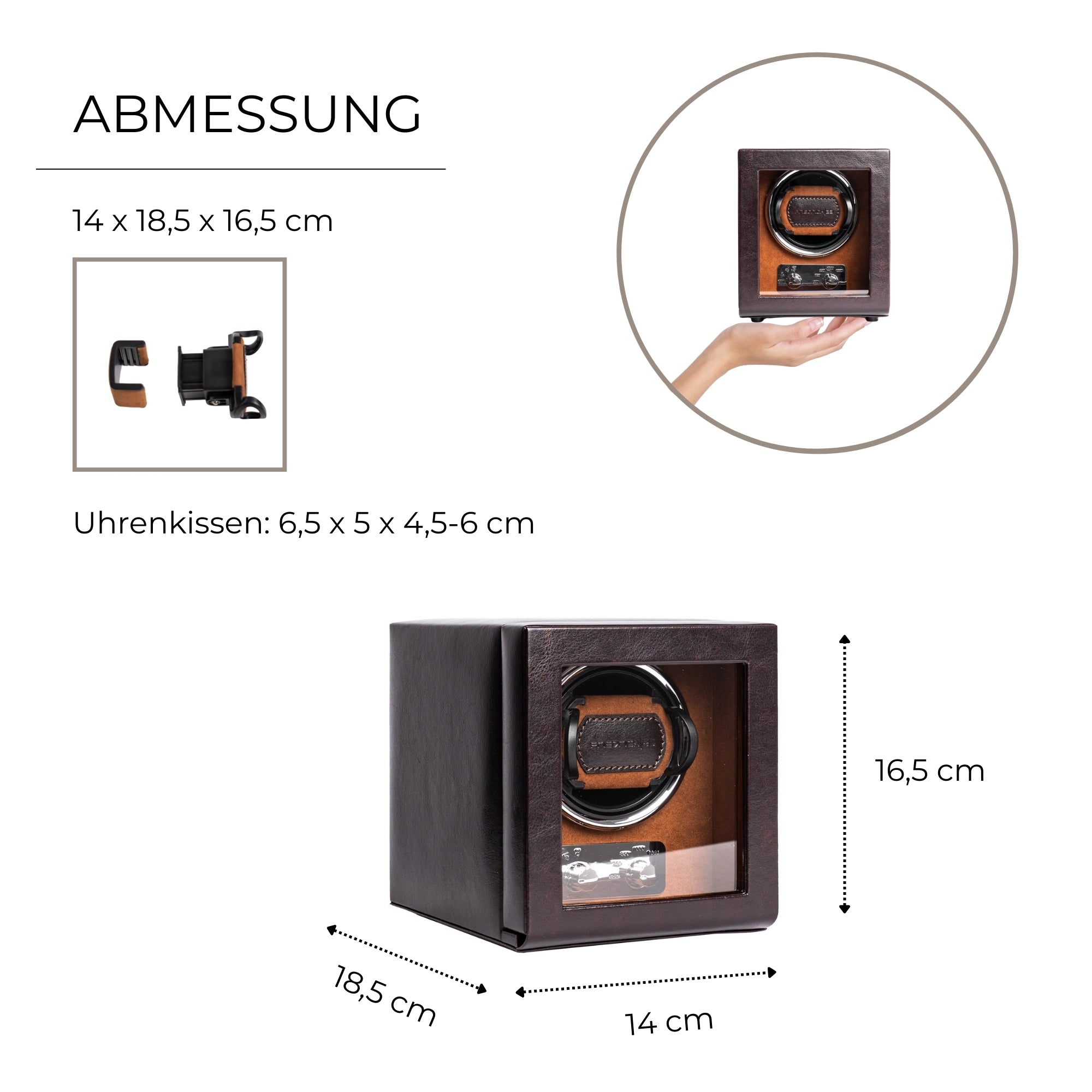 BOND Uhrenbeweger für 1 Uhr mit LED Beleuchtung