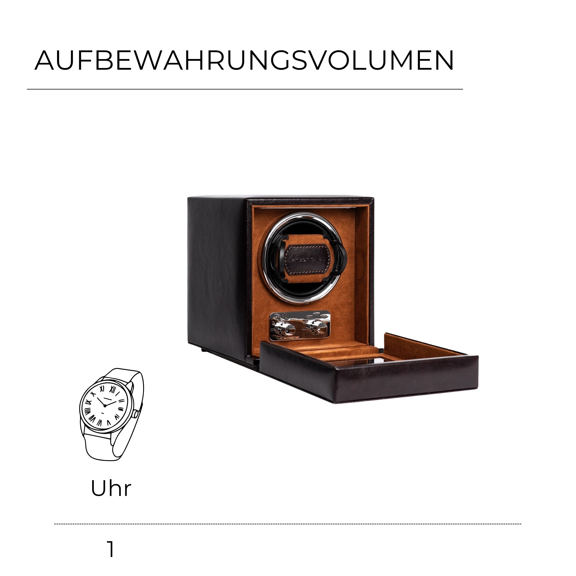 BOND Uhrenbeweger für 1 Uhr mit LED Beleuchtung