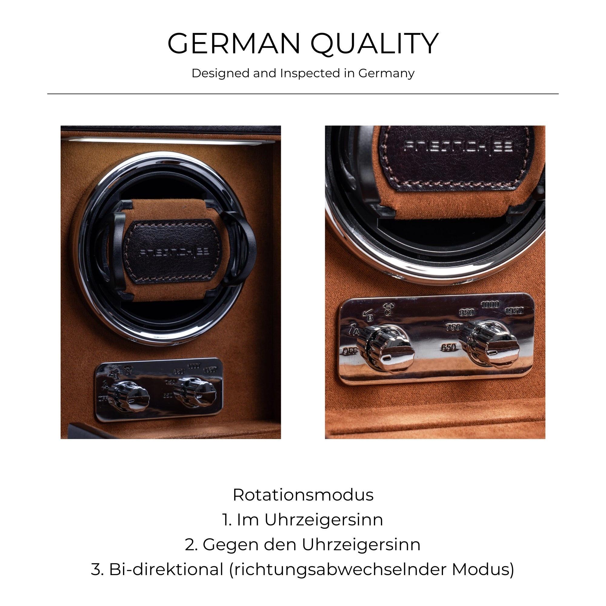 BOND Uhrenbeweger für 2 Uhren mit LED Beleuchtung