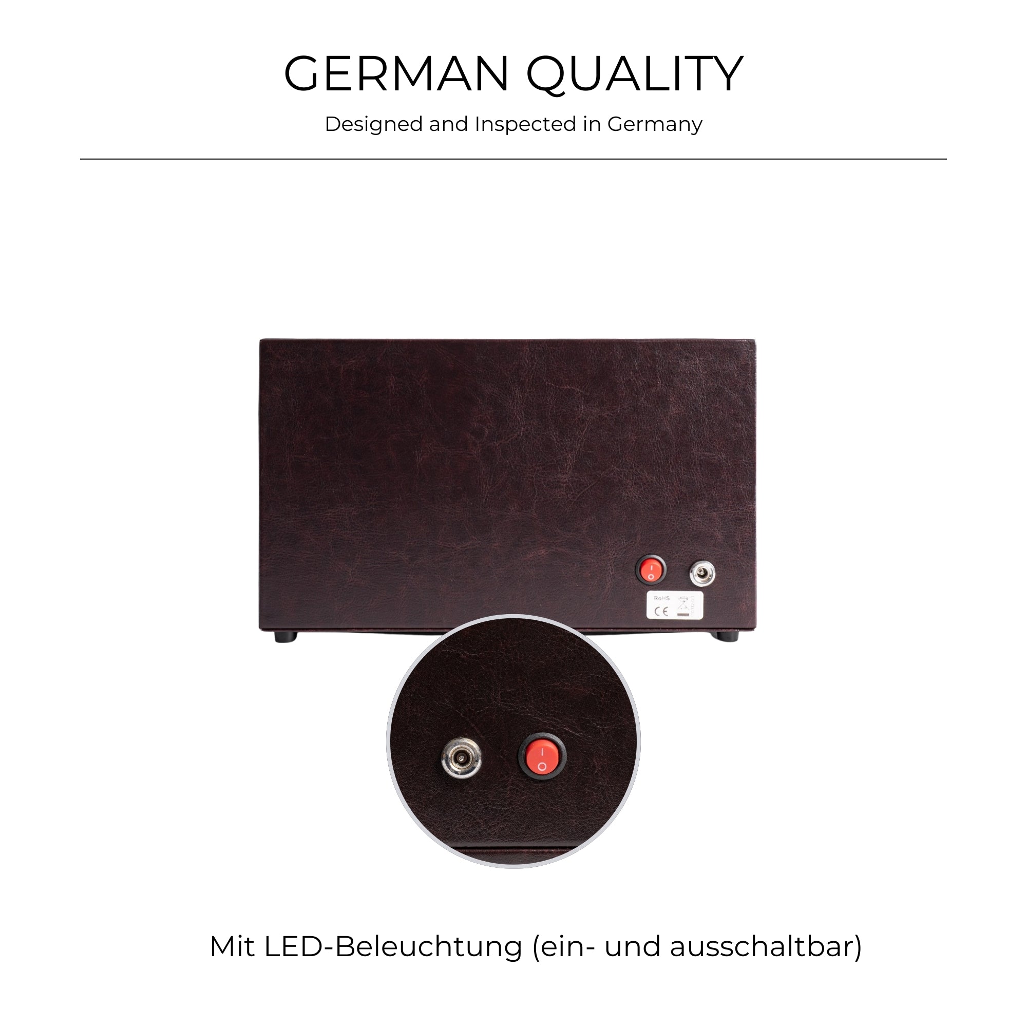 BOND Uhrenbeweger für 2 Uhren mit LED Beleuchtung