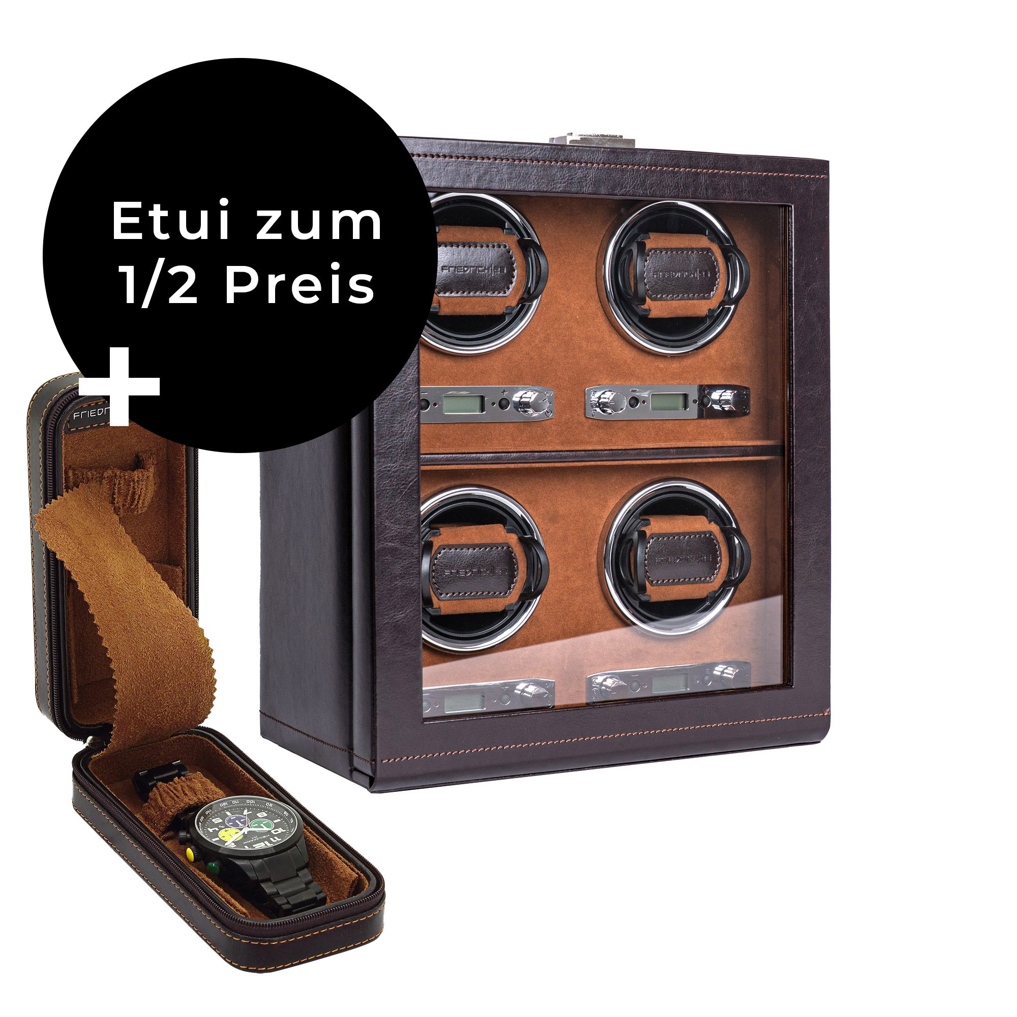 4er Uhrenbeweger inkl. 2er Uhrenetui