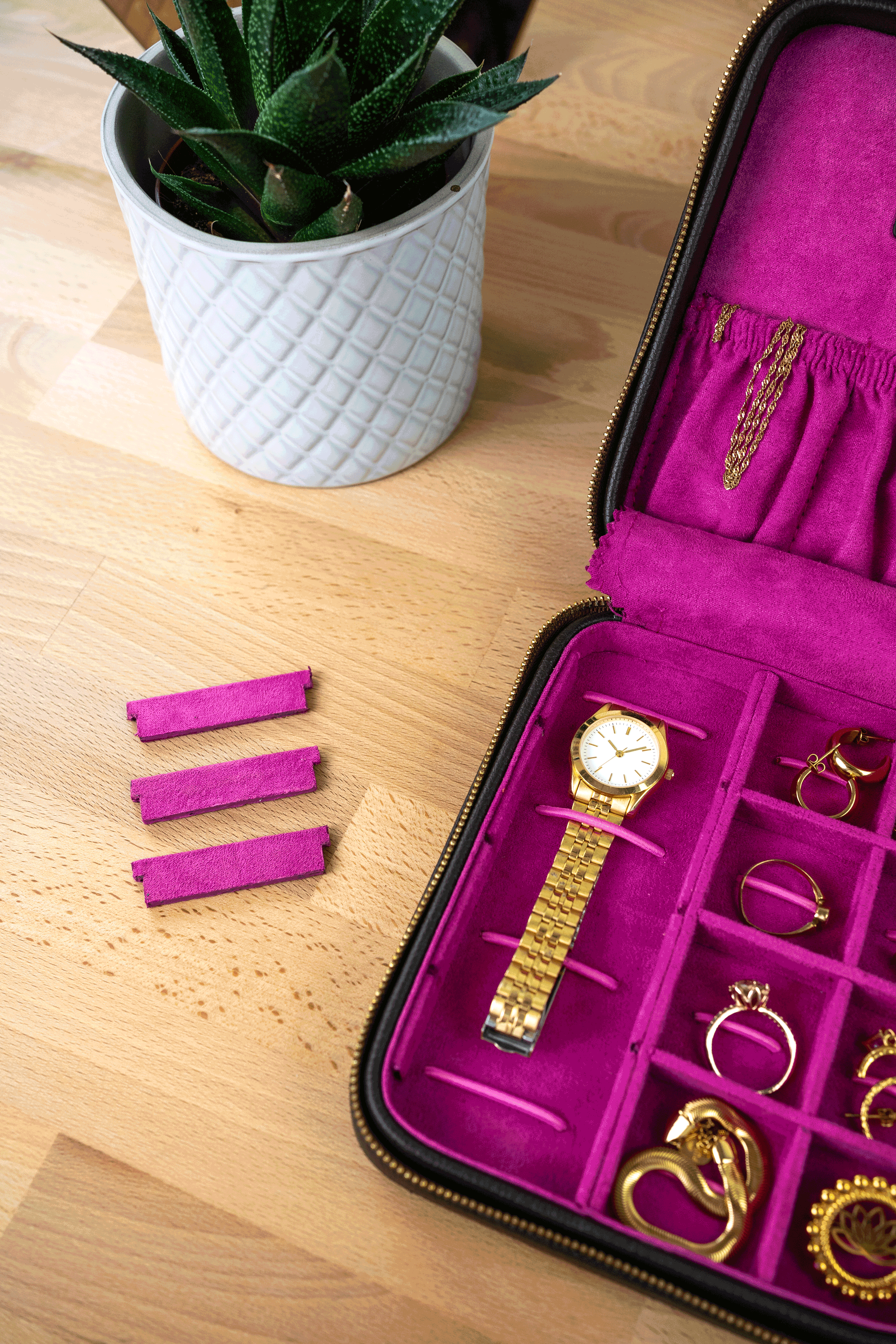 Ascot jewelry and watch case