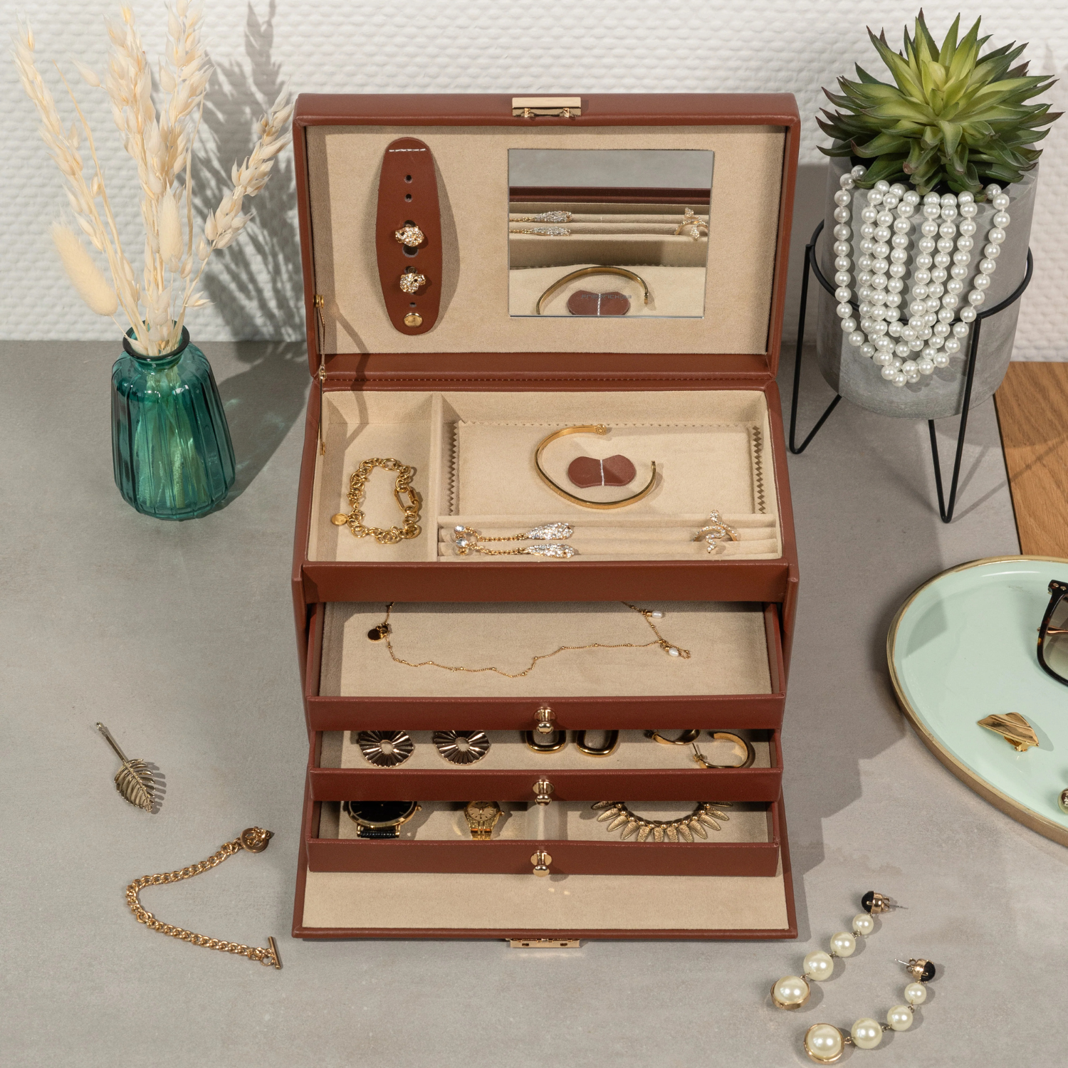 CORDOBA Schmuckkasten aus Leder