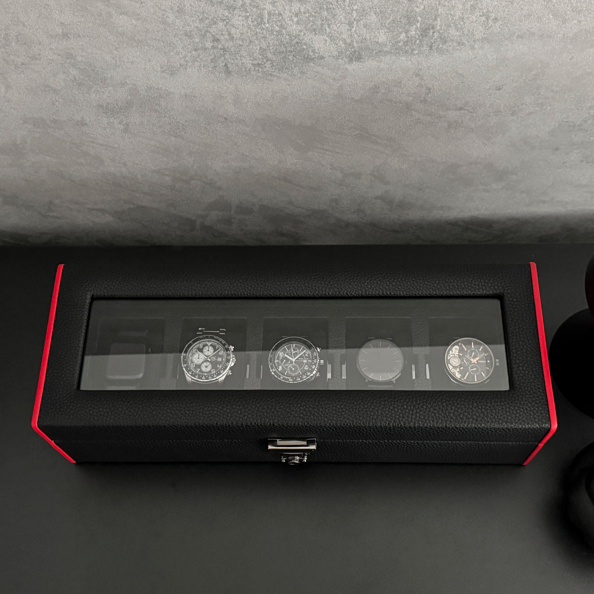 MARANELLO – 5er Uhrenbox - Genarbtes Vollrindleder