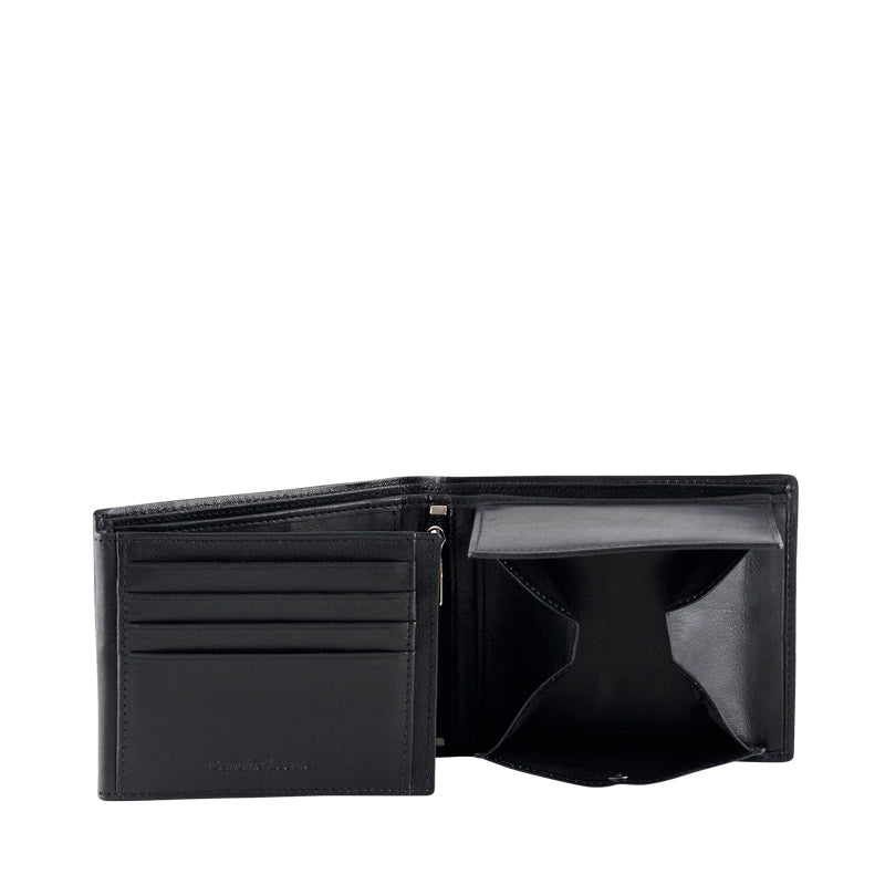 Leather wallet with RFID scan protection