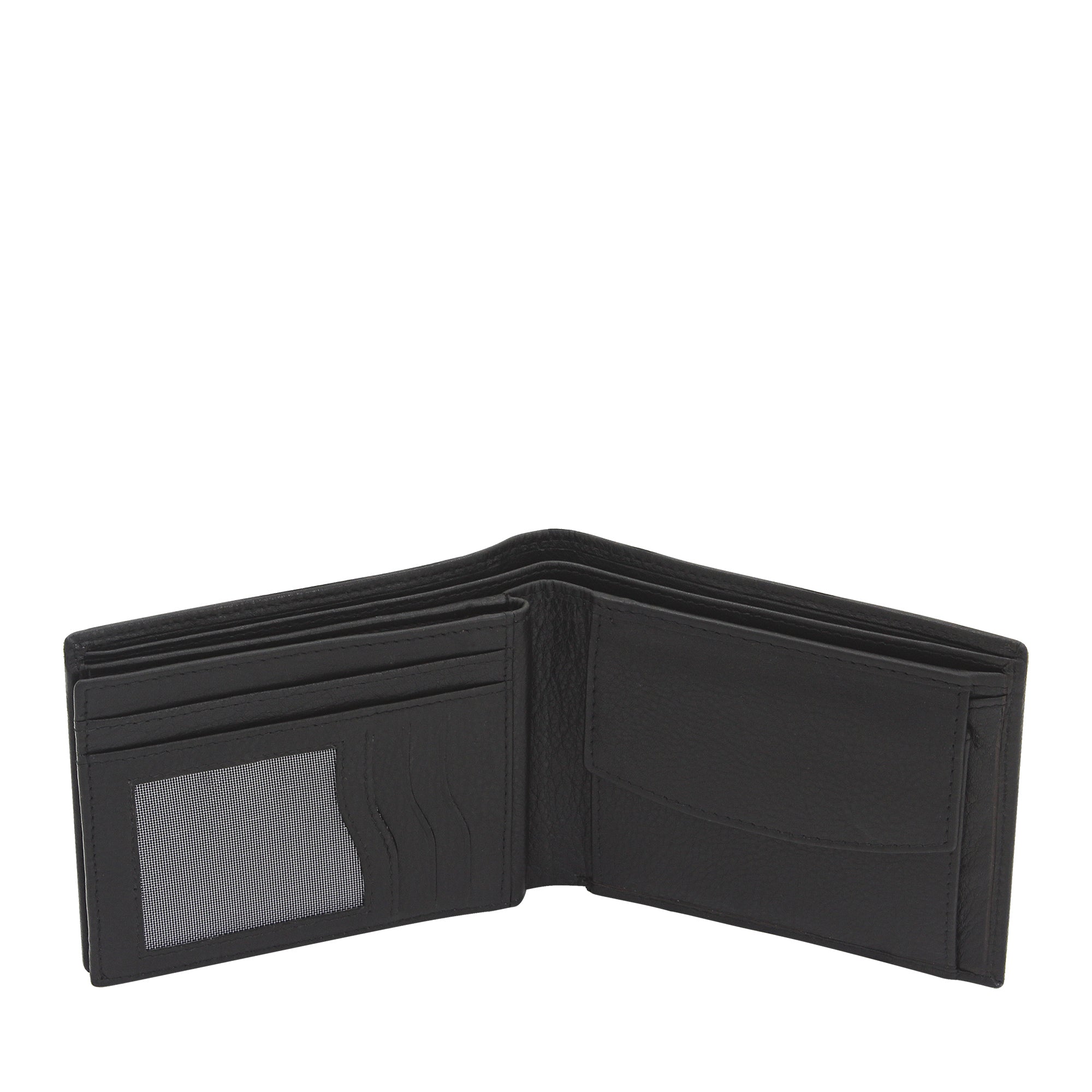 Leather wallet with RFID scan protection