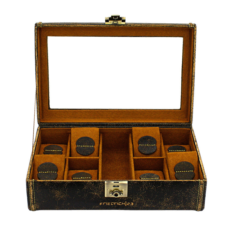 Cubano watch box made of leather for 8 watches