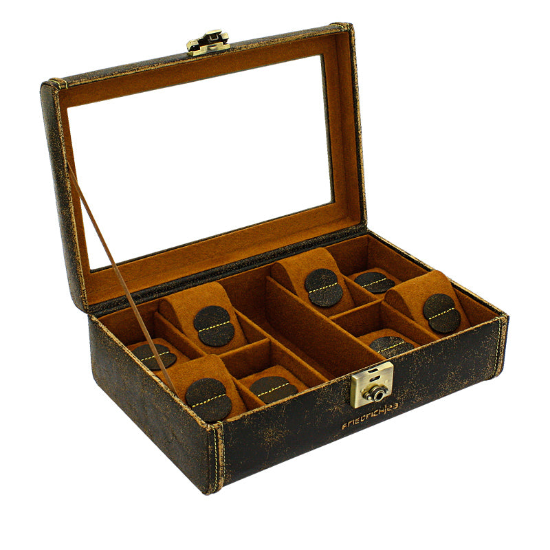 Cubano watch box made of leather for 8 watches