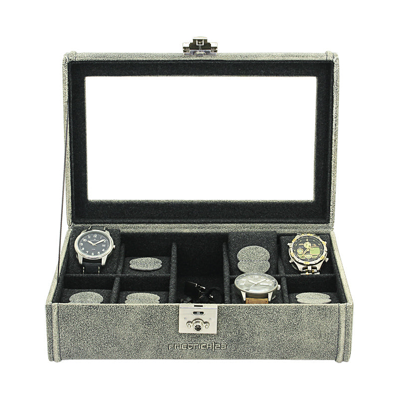 Cubano watch box made of leather for 8 watches