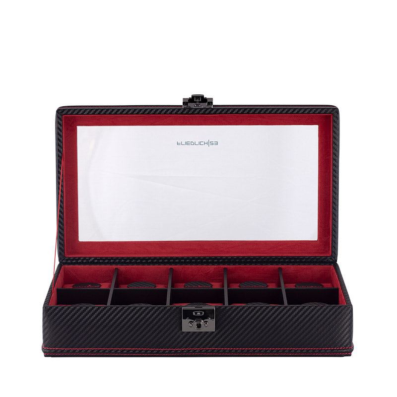 Carbon watch box for 10 watches (also XXL watches)